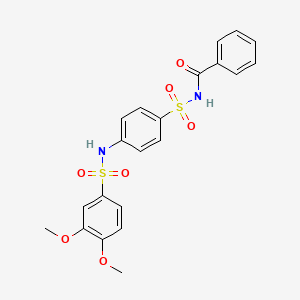 N-[(4-{[(3,4-dimethoxyphenyl)sulfonyl]amino}phenyl)sulfonyl]benzamide