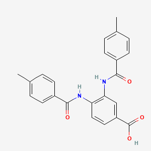 3,4-bis[(4-methylbenzoyl)amino]benzoic acid