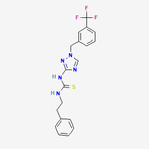 molecular formula C19H18F3N5S B3525549 N-(2-phenylethyl)-N'-{1-[3-(trifluoromethyl)benzyl]-1H-1,2,4-triazol-3-yl}thiourea 