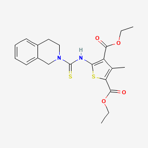 diethyl 5-[(3,4-dihydro-2(1H)-isoquinolinylcarbonothioyl)amino]-3-methyl-2,4-thiophenedicarboxylate