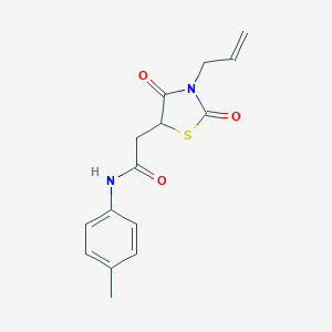 2-(2,4-dioxo-3-prop-2-enyl-1,3-thiazolidin-5-yl)-N-(4-methylphenyl)acetamide