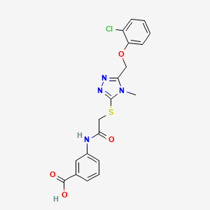 3-{[({5-[(2-chlorophenoxy)methyl]-4-methyl-4H-1,2,4-triazol-3-yl}sulfanyl)acetyl]amino}benzoic acid