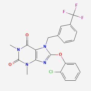 8-(2-CHLOROPHENOXY)-1,3-DIMETHYL-7-{[3-(TRIFLUOROMETHYL)PHENYL]METHYL}-2,3,6,7-TETRAHYDRO-1H-PURINE-2,6-DIONE