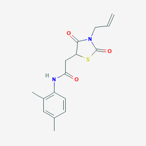 molecular formula C16H18N2O3S B352558 2-(3-allyl-2,4-dioxothiazolidin-5-yl)-N-(2,4-dimethylphenyl)acetamide CAS No. 876900-79-7