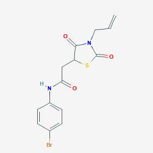 molecular formula C14H13BrN2O3S B352559 N-(4-溴苯基)-2-[2,4-二氧代-3-(丙-2-烯-1-基)-1,3-噻唑烷-5-基]乙酰胺 CAS No. 878989-77-6