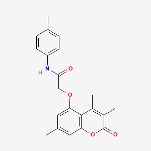 molecular formula C21H21NO4 B3525609 N-(4-methylphenyl)-2-[(3,4,7-trimethyl-2-oxo-2H-chromen-5-yl)oxy]acetamide 