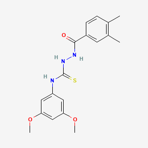 N-(3,5-dimethoxyphenyl)-2-(3,4-dimethylbenzoyl)hydrazinecarbothioamide