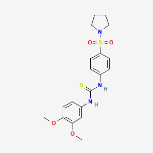 N-(3,4-dimethoxyphenyl)-N'-[4-(1-pyrrolidinylsulfonyl)phenyl]thiourea