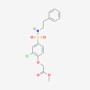 Methyl 2-[2-chloro-4-(2-phenylethylsulfamoyl)phenoxy]acetate