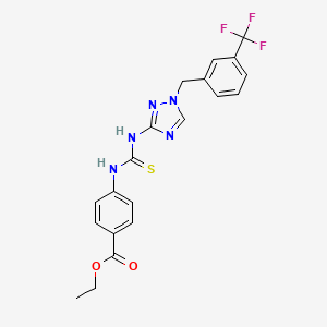 ethyl 4-{[({1-[3-(trifluoromethyl)benzyl]-1H-1,2,4-triazol-3-yl}amino)carbonothioyl]amino}benzoate