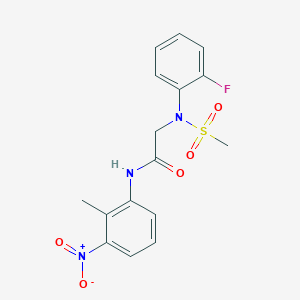 N~2~-(2-fluorophenyl)-N~1~-(2-methyl-3-nitrophenyl)-N~2~-(methylsulfonyl)glycinamide