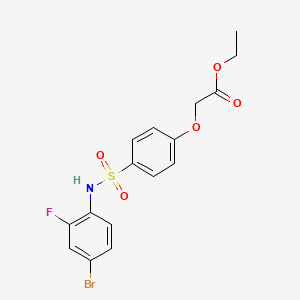 Ethyl 2-[4-[(4-bromo-2-fluorophenyl)sulfamoyl]phenoxy]acetate