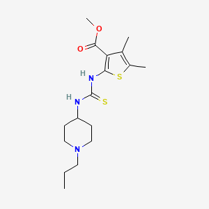 methyl 4,5-dimethyl-2-({[(1-propyl-4-piperidinyl)amino]carbonothioyl}amino)-3-thiophenecarboxylate