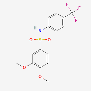 3,4-dimethoxy-N-[4-(trifluoromethyl)phenyl]benzenesulfonamide