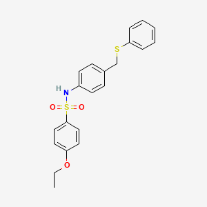 4-ethoxy-N-{4-[(phenylthio)methyl]phenyl}benzenesulfonamide