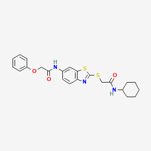 N-[2-[2-(cyclohexylamino)-2-oxoethyl]sulfanyl-1,3-benzothiazol-6-yl]-2-phenoxyacetamide