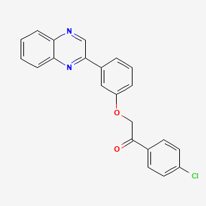 molecular formula C22H15ClN2O2 B3525834 1-(4-CHLOROPHENYL)-2-[3-(2-QUINOXALINYL)PHENOXY]-1-ETHANONE 