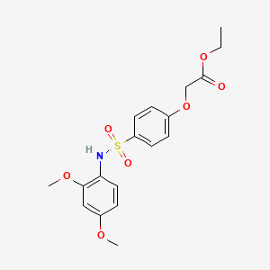 molecular formula C18H21NO7S B3525847 Ethyl 2-[4-[(2,4-dimethoxyphenyl)sulfamoyl]phenoxy]acetate 