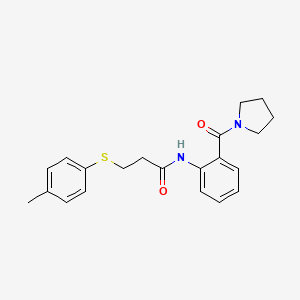 3-[(4-methylphenyl)thio]-N-[2-(1-pyrrolidinylcarbonyl)phenyl]propanamide