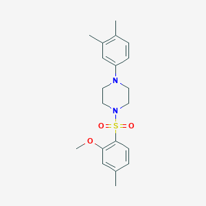 1-(3,4-Dimethylphenyl)-4-(2-methoxy-4-methylphenyl)sulfonylpiperazine