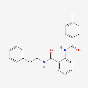 molecular formula C23H22N2O2 B3525908 2-[(4-methylbenzoyl)amino]-N-(2-phenylethyl)benzamide 