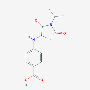 molecular formula C13H14N2O4S B352591 4-((3-Isopropyl-2,4-dioxothiazolidin-5-yl)amino)benzoic acid CAS No. 1048675-85-9