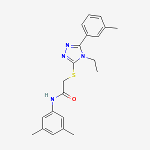 N-(3,5-dimethylphenyl)-2-{[4-ethyl-5-(3-methylphenyl)-4H-1,2,4-triazol-3-yl]sulfanyl}acetamide