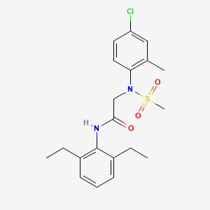 N~2~-(4-chloro-2-methylphenyl)-N~1~-(2,6-diethylphenyl)-N~2~-(methylsulfonyl)glycinamide