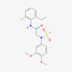 N~2~-(3,4-dimethoxyphenyl)-N~1~-(2-ethyl-6-methylphenyl)-N~2~-(methylsulfonyl)glycinamide