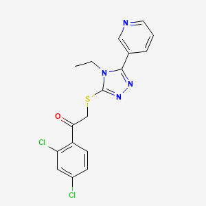 1-(2,4-dichlorophenyl)-2-{[4-ethyl-5-(3-pyridinyl)-4H-1,2,4-triazol-3-yl]thio}ethanone