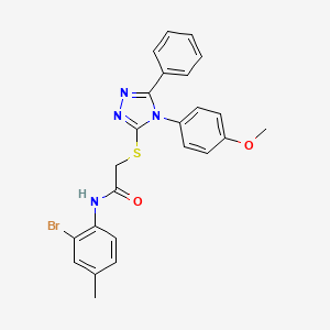 N-(2-bromo-4-methylphenyl)-2-{[4-(4-methoxyphenyl)-5-phenyl-4H-1,2,4-triazol-3-yl]thio}acetamide