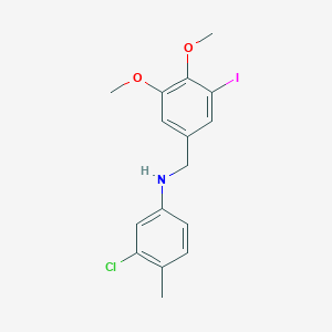 (3-chloro-4-methylphenyl)(3-iodo-4,5-dimethoxybenzyl)amine