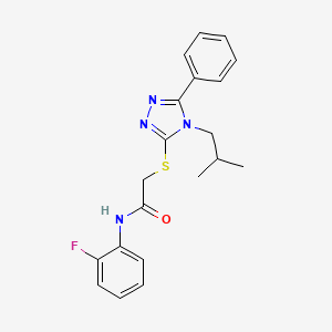 N-(2-fluorophenyl)-2-[(4-isobutyl-5-phenyl-4H-1,2,4-triazol-3-yl)thio]acetamide