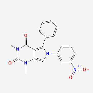 1,3-DIMETHYL-6-(3-NITROPHENYL)-5-PHENYL-1H,2H,3H,4H,6H-PYRROLO[3,4-D]PYRIMIDINE-2,4-DIONE