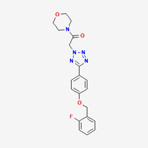 2-(5-{4-[(2-FLUOROPHENYL)METHOXY]PHENYL}-2H-1,2,3,4-TETRAZOL-2-YL)-1-(MORPHOLIN-4-YL)ETHAN-1-ONE