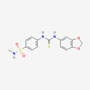 4-{[(1,3-benzodioxol-5-ylamino)carbonothioyl]amino}-N-methylbenzenesulfonamide