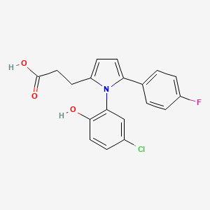 3-[1-(5-chloro-2-hydroxyphenyl)-5-(4-fluorophenyl)-1H-pyrrol-2-yl]propanoic acid