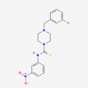 4-(3-fluorobenzyl)-N-(3-nitrophenyl)-1-piperazinecarbothioamide