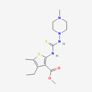 methyl 4-ethyl-5-methyl-2-({[(4-methyl-1-piperazinyl)amino]carbonothioyl}amino)-3-thiophenecarboxylate