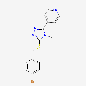 4-{5-[(4-bromobenzyl)thio]-4-methyl-4H-1,2,4-triazol-3-yl}pyridine