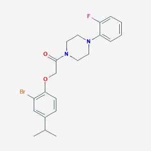 1-[(2-bromo-4-isopropylphenoxy)acetyl]-4-(2-fluorophenyl)piperazine