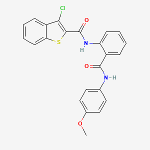 3-chloro-N-[2-[(4-methoxyphenyl)carbamoyl]phenyl]-1-benzothiophene-2-carboxamide