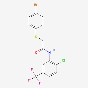 2-[(4-bromophenyl)thio]-N-[2-chloro-5-(trifluoromethyl)phenyl]acetamide