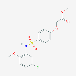 methyl (4-{[(5-chloro-2-methoxyphenyl)amino]sulfonyl}phenoxy)acetate