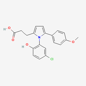 3-[1-(5-chloro-2-hydroxyphenyl)-5-(4-methoxyphenyl)-1H-pyrrol-2-yl]propanoic acid