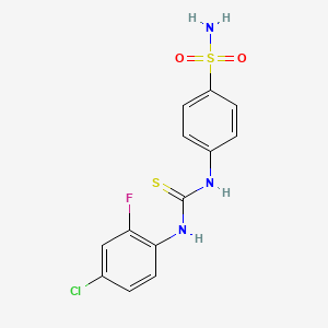 4-({[(4-chloro-2-fluorophenyl)amino]carbonothioyl}amino)benzenesulfonamide