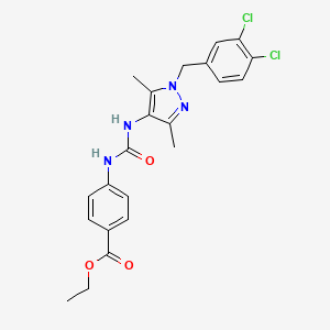 ethyl 4-[({[1-(3,4-dichlorobenzyl)-3,5-dimethyl-1H-pyrazol-4-yl]amino}carbonyl)amino]benzoate