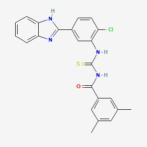 N-{[5-(1H-benzimidazol-2-yl)-2-chlorophenyl]carbamothioyl}-3,5-dimethylbenzamide