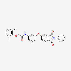 molecular formula C30H24N2O5 B3526319 2-(2,6-dimethylphenoxy)-N-{3-[(1,3-dioxo-2-phenyl-2,3-dihydro-1H-isoindol-5-yl)oxy]phenyl}acetamide 