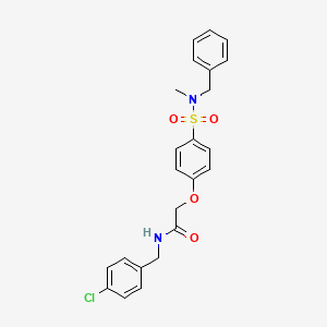 2-[4-[benzyl(methyl)sulfamoyl]phenoxy]-N-[(4-chlorophenyl)methyl]acetamide